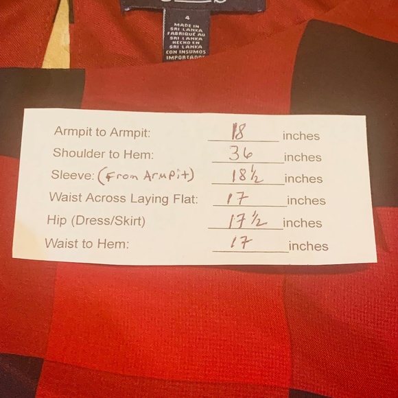 Chaps Buffalo Plaid Red/Black Dress, NWT - Picture 9 of 9